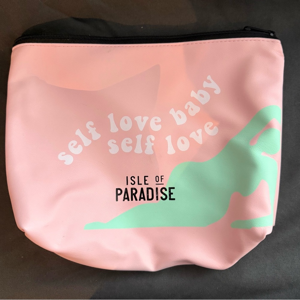 Isle of Paradise Pink and Mint Cosmetic Bag